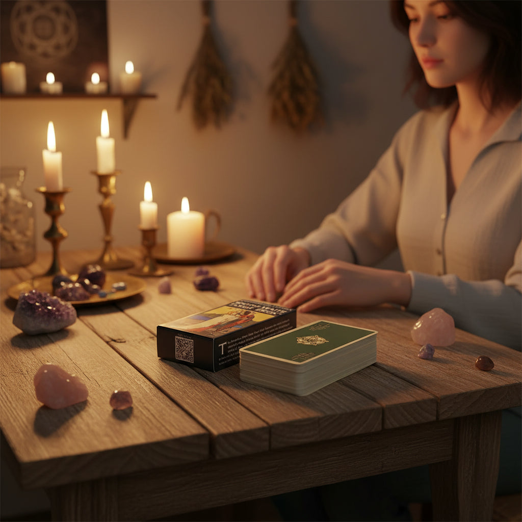 Borderless Waite Tarot Cards Oracle Card Visual Tarot Game