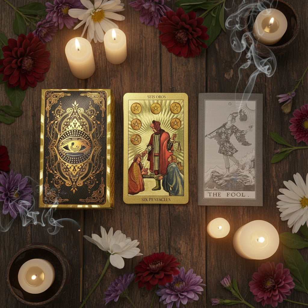 Golden Foil Tarot – Vattentäta tarotkort med färgtryck