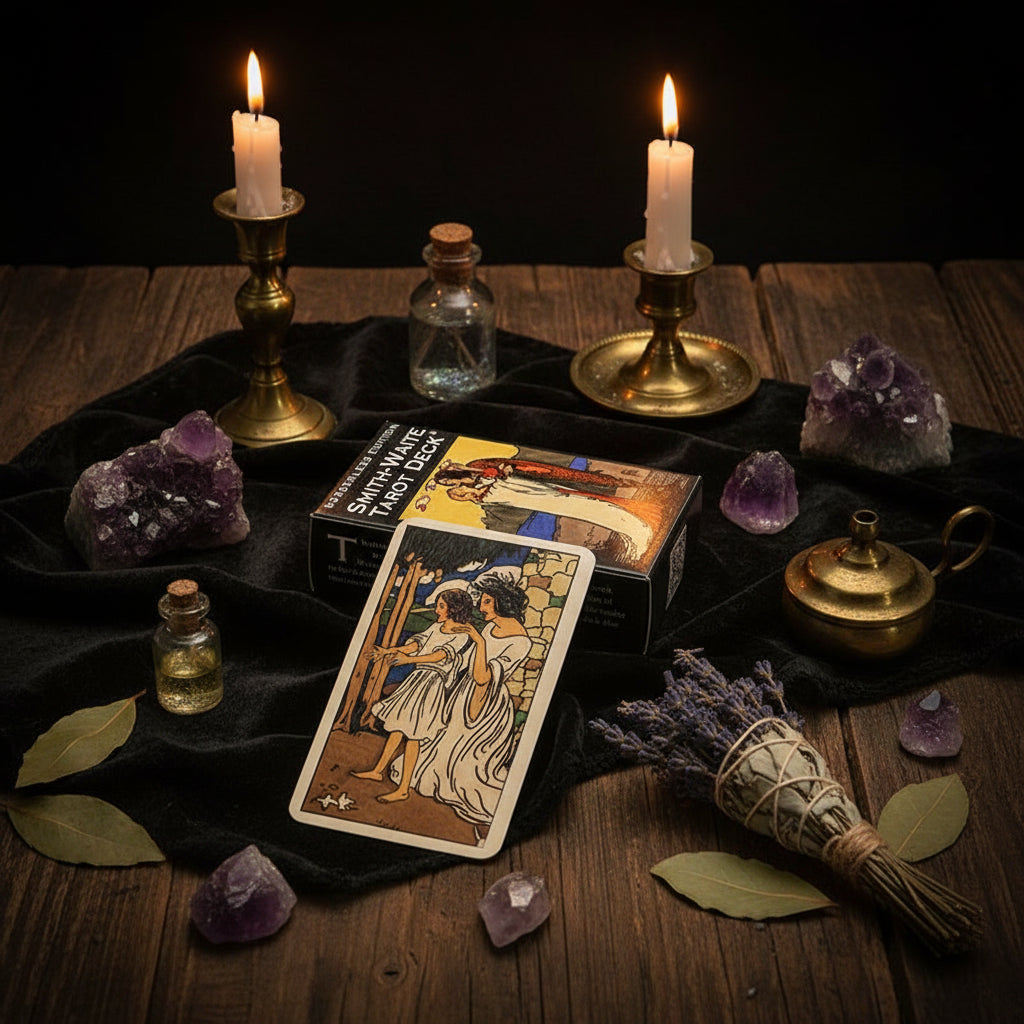 Borderless Waite Tarot Cards Oracle Card Visual Tarot Game