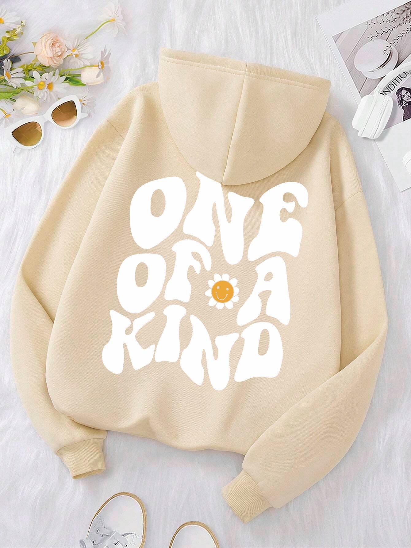 Hoodie för dam – huvtröja med “ONE OF A KIND”-tryck